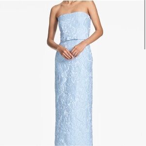 Elegant Strapless Blue Sachin & Babi Dress